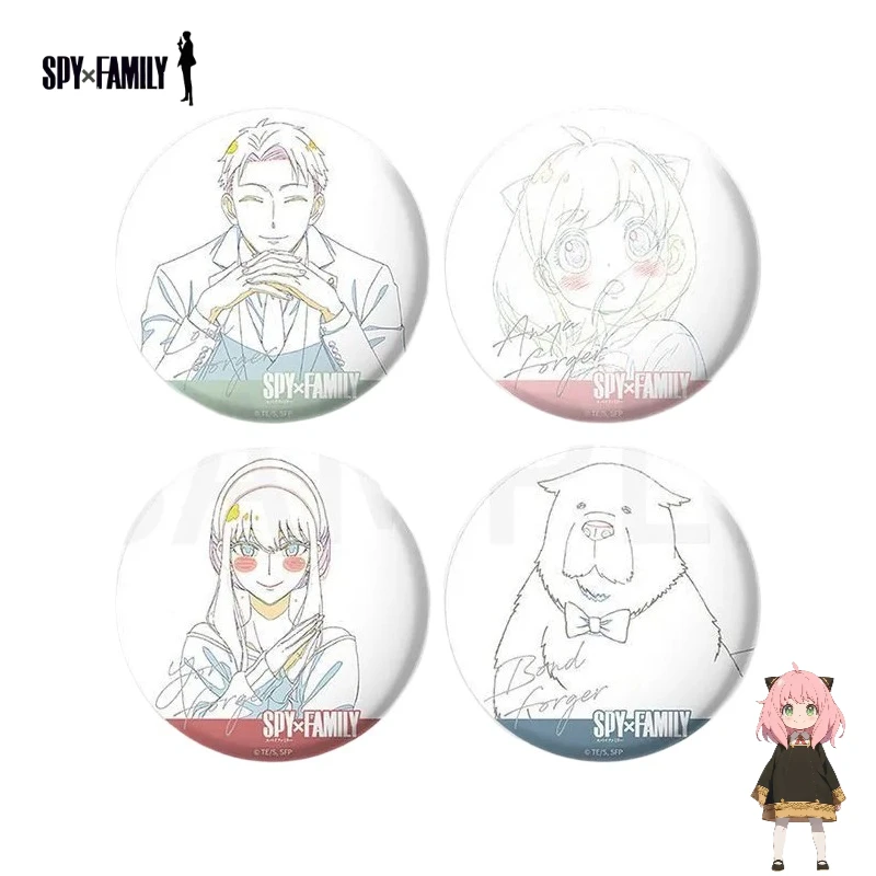 

Spy Family Anya Forger cartoon cute metal badge kawaii 2D boys and girls couple brooch pendant anime merchandise wholesale