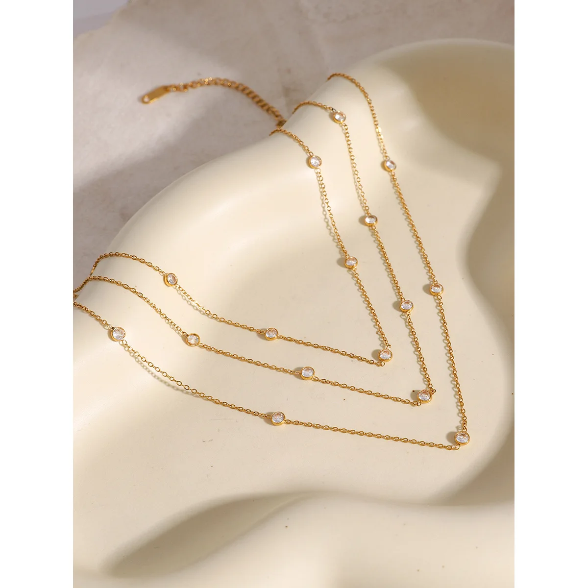 Gold Plated Crystal Bead Necklace 4