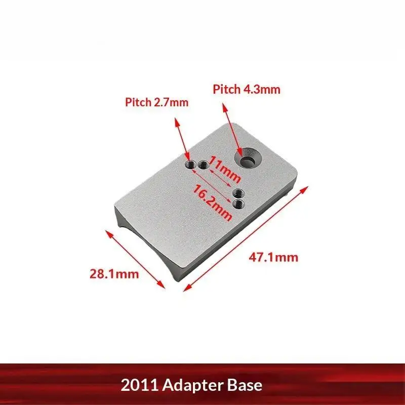 【CR】2011 Metal RMR Adapter Base Mount Plate Lightweight Portable for Professional Model Toy Modification Projects
