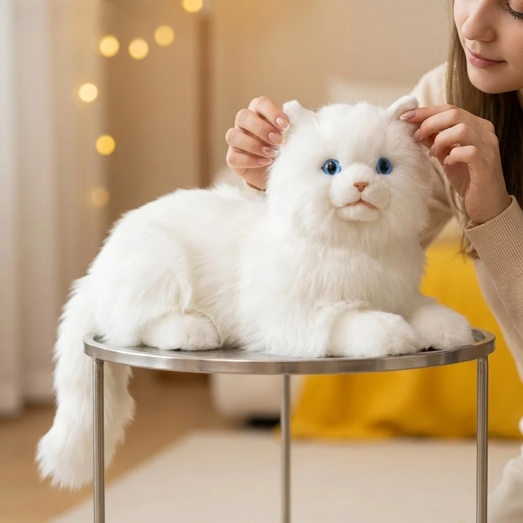 

Реалистичная плюшевая игрушка-кошка 25 см, мягкая плюшевая подушка-котенок, милый компаньон, подарок для детей и взрослых