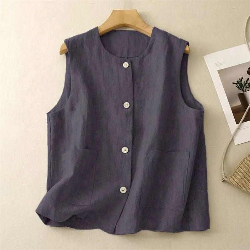 2026 Ladies Vest Jacket Summer Temperament Korean Comfortable Female Waistcoat Coat Casual Fashion Joker Women Outwear