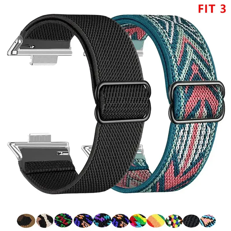 Elastic Nylon Loop Watch Band For Huawei Watch Fit 3 Strap Replacement Wristband For Huawei Fit3 Bracelet Correa Accessories