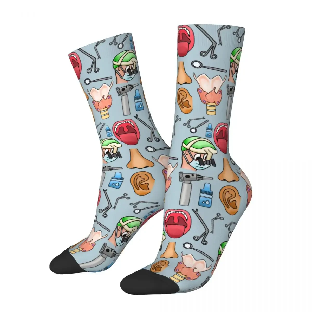 

ENT, ORL Socks Harajuku Sweat Absorbing Stockings All Season Long Socks Accessories for Unisex Gifts