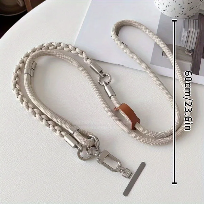 

[Tx 3A42] Mobile phone lanyard three-purpose pendant adjustable anti-theft rope chain metal gasket messenger bag neck wrist