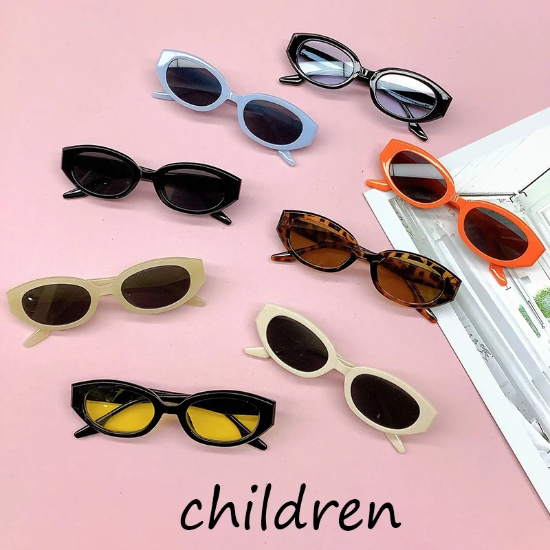 Children's retro sunglasses for women's summer hot selling elliptical trendy sunglasses