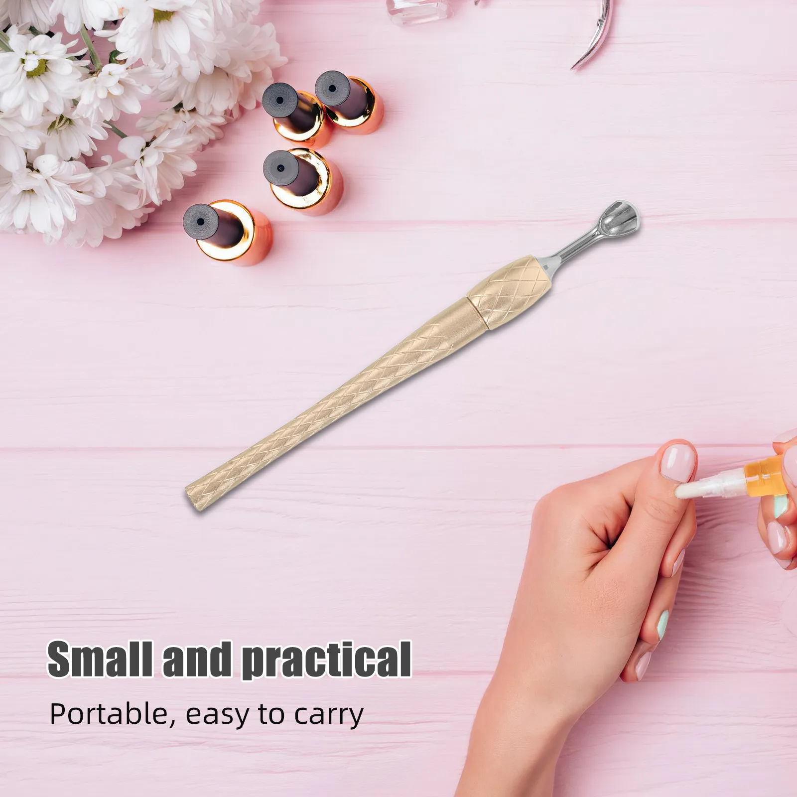 1Set Manicure Tool Set Women Cuticle Pusher Kit Stainless Steel Dead Skin Pusher Cuticle Cutter Nail Buffer Mini File Ergonomic