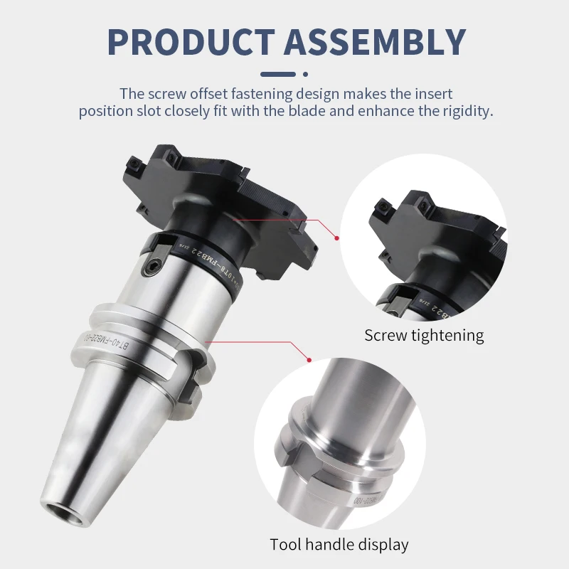 Three-Sided Edge Milling Cutter SMP 06/08/12 63mm-125mm FMB22  MPHT YBG302 T-Slot Milling Cutter Tools Head For Milling Inserts