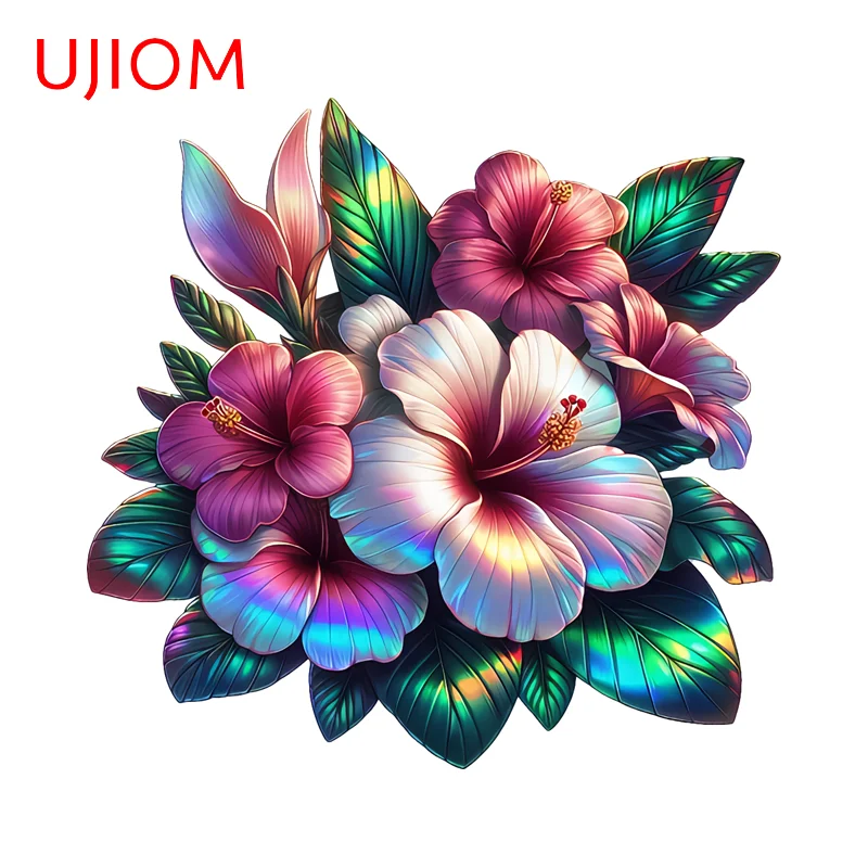UJIOM Pink Flower Bikini Waifu Wall Stickers Fashionable Enchanting Customizable Decal Suitable For Air Conditioner Decor