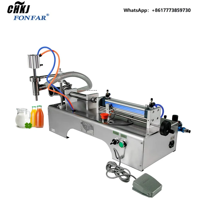 

CHKJ New Design Semi-Automatic Milk Fruit Juice Filling Machine Pneumatic Piston Glass Bottle for Beverage Wood Products Optimal