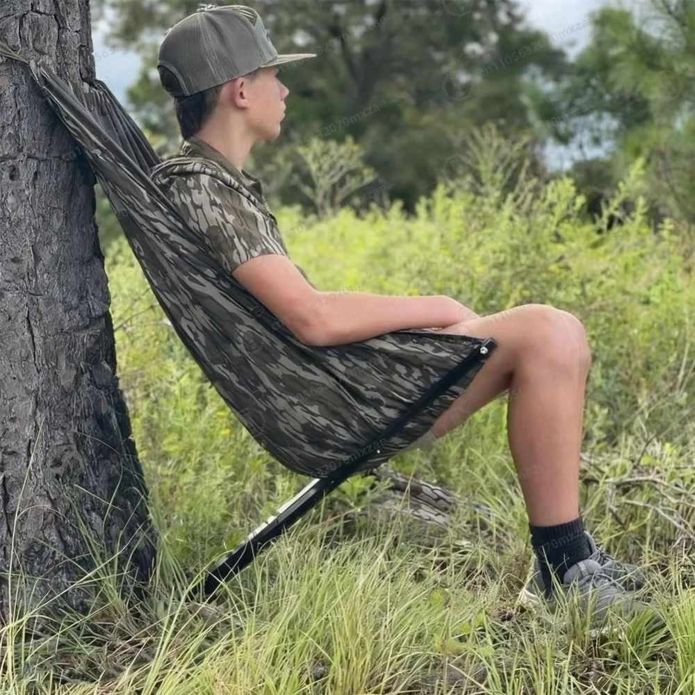 

Outdoors Low Down Hunting Seat,New Portable and Lightweight Hunting Hammock Chair,Folding Tree Seat for Deer Hunting and Camping