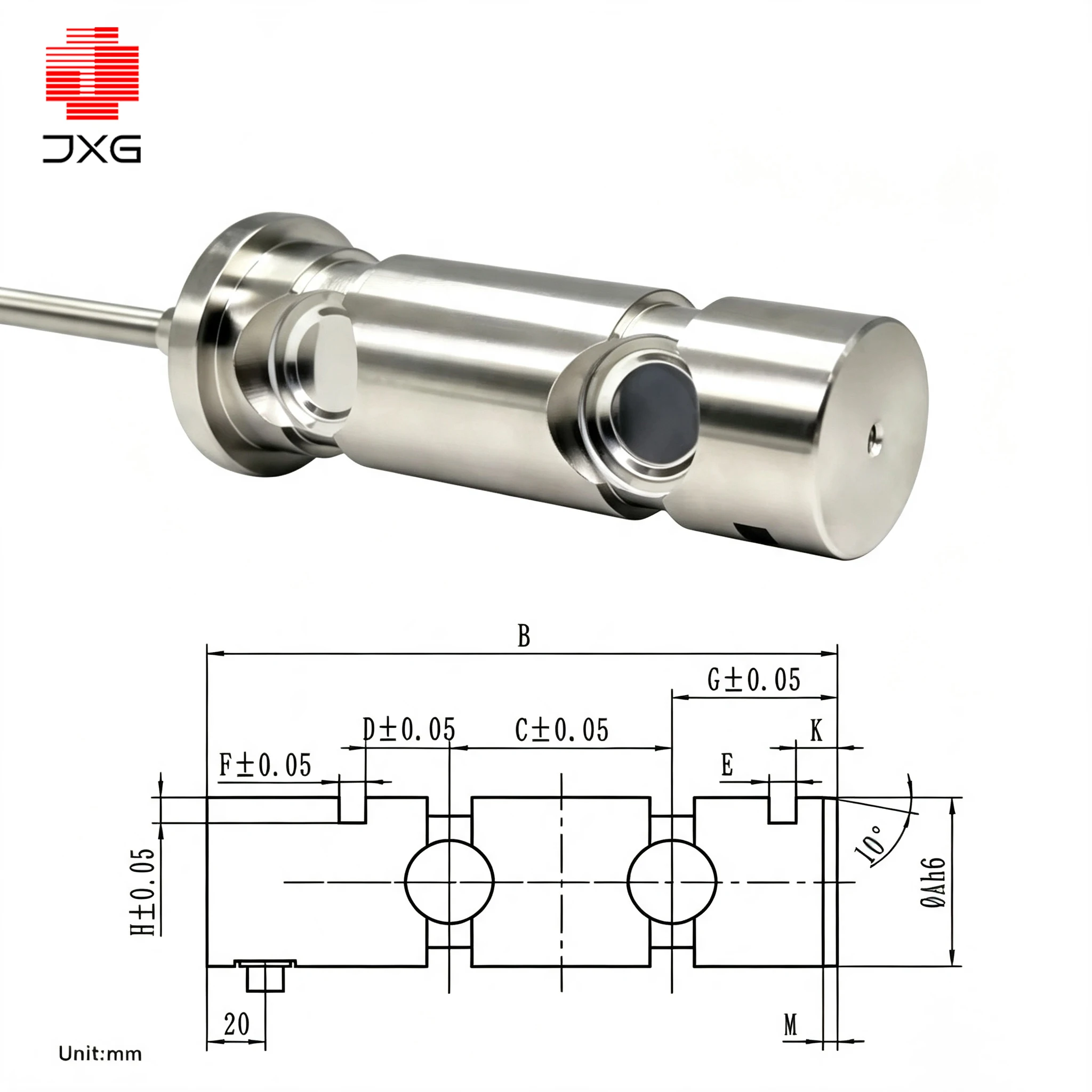 Double Ended Shear Beam Load Cell 2-10T 15-30T 40-100T Heavy Duty Axle Pin Type Force Sensor for Industrial Weighing & Batching