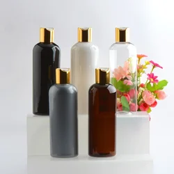 24Pcs 300ml Disc Cap Plastic Lotion Bottle Shampoo Shower Gel Oil PET Refillable Bottles Travel Set Cosmetic Storage Container