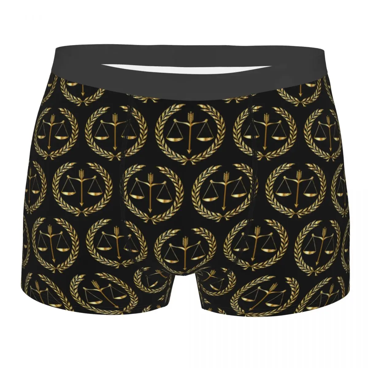 Gold Scales Of Justice Men's Boxer Briefs special Highly Breathable Underwear Top Quality 3D Print Shorts Gift Idea