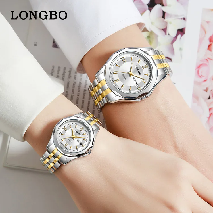 New Fashion Couple's Watches for Men and Women, Stainless Steel Calendar Quartz WatchesWomen's Luxury Watches, Watch Accessories