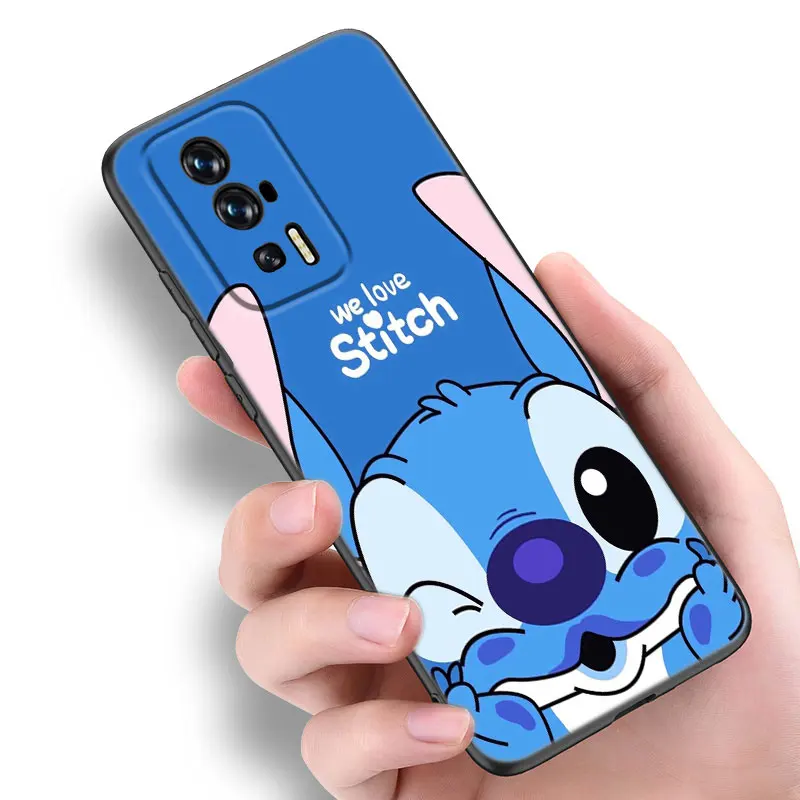 Anime Lilo & Stitch Telefoonhoesje Voor Xiaomi Redmi Note 5 6 7 K40 K60 Pro 7a 8a 9a 9c 9i 9T 10a 10a 12c A1 A2 Plus 4G Zwarte Hoes