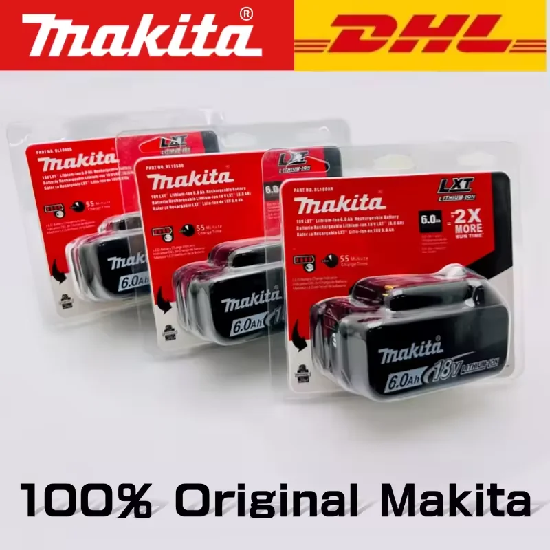 100% Genuine Makita 18V 6Ah Battery, 18V Tools Lithium Battery 6Ah/5Ah 9Ah for Makita DTW700 DDF487 DTD173 DGA404 HR140D DJV182