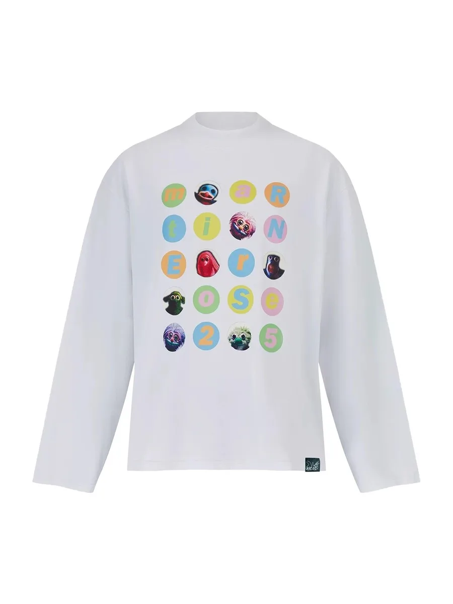 

Наклейка Martine Rose 2025 с длинным рукавом, футболка с круглым вырезом и низом TX1526