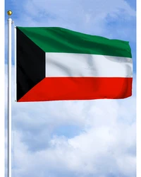 2×3FT Kuwait Emblem Flag Polyester Printed Banner Tapestry For Decor