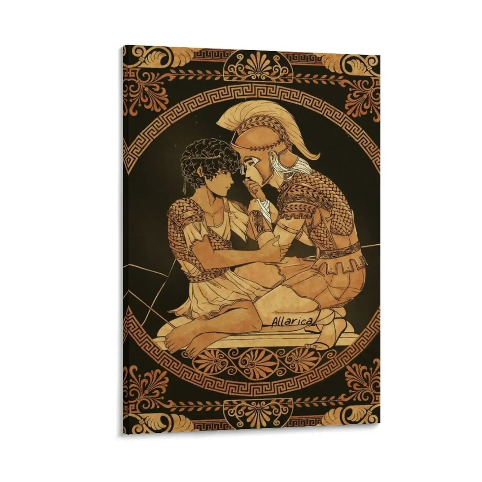

Achilles Bandaging Patroclus Canvas Painting anime Decorative paintings Posters on the wall