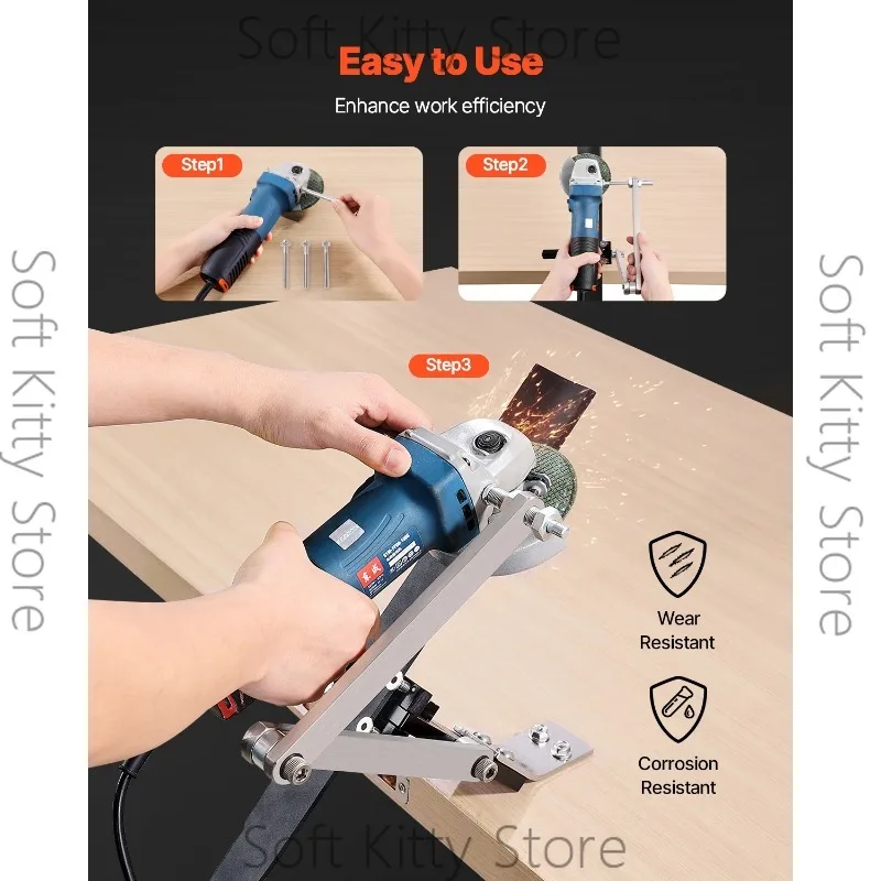 Lawn Mower Blade Sharpener Balancer 15° - 45° Adjustable Lawnmower Blade Sharpening Tool Compatible with Angle Grinders
