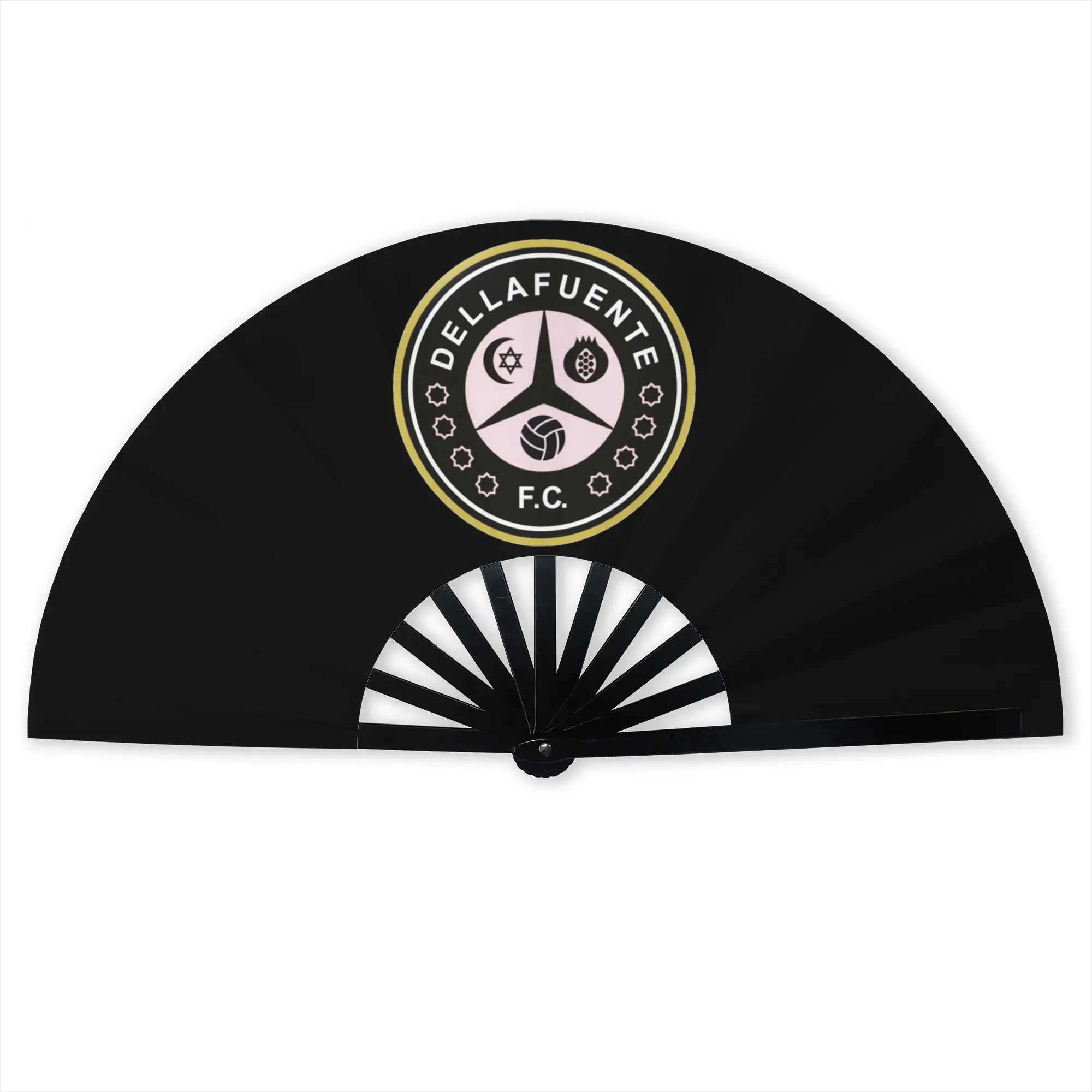 Dellafuente FC Logo Hand Fan Promotional Gift Event Souvenir Singer Songwriter  Durable Folding Fans Creative Bulk Pack Fan