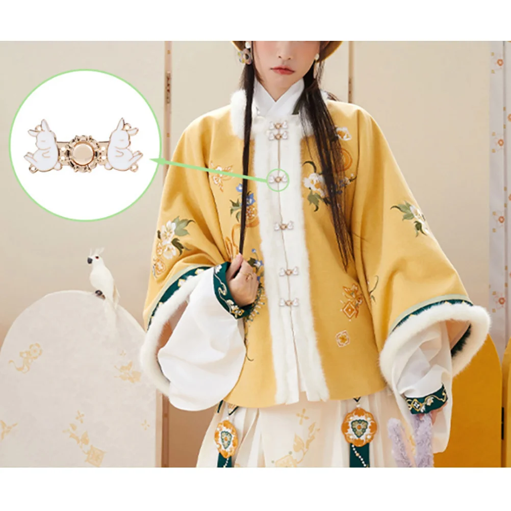 

10Pairs Metal Rabbit Shape Buckles High Quality Catalpa Alloy Durable Rust Proof Long Lasting Smooth Cartoon Clothes Connectors