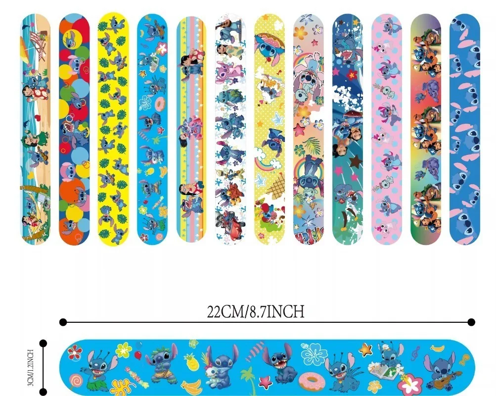 12 قطعة/المجموعة ليلو وستيتش الأسرة سلسلة سوار PVC المفاجئة دائرة الكرتون بات دائرة سوار الأطفال متعة الهدايا #3