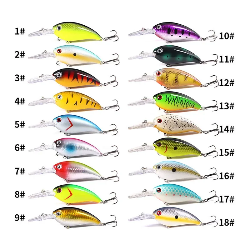 Crankbaits Set Mixed Colors Bait 10cm/14g Fishing Lure Minnow Wobbler Crank Jerkbait Bass Swimbait Treble Hooks Swim Hard Tackle