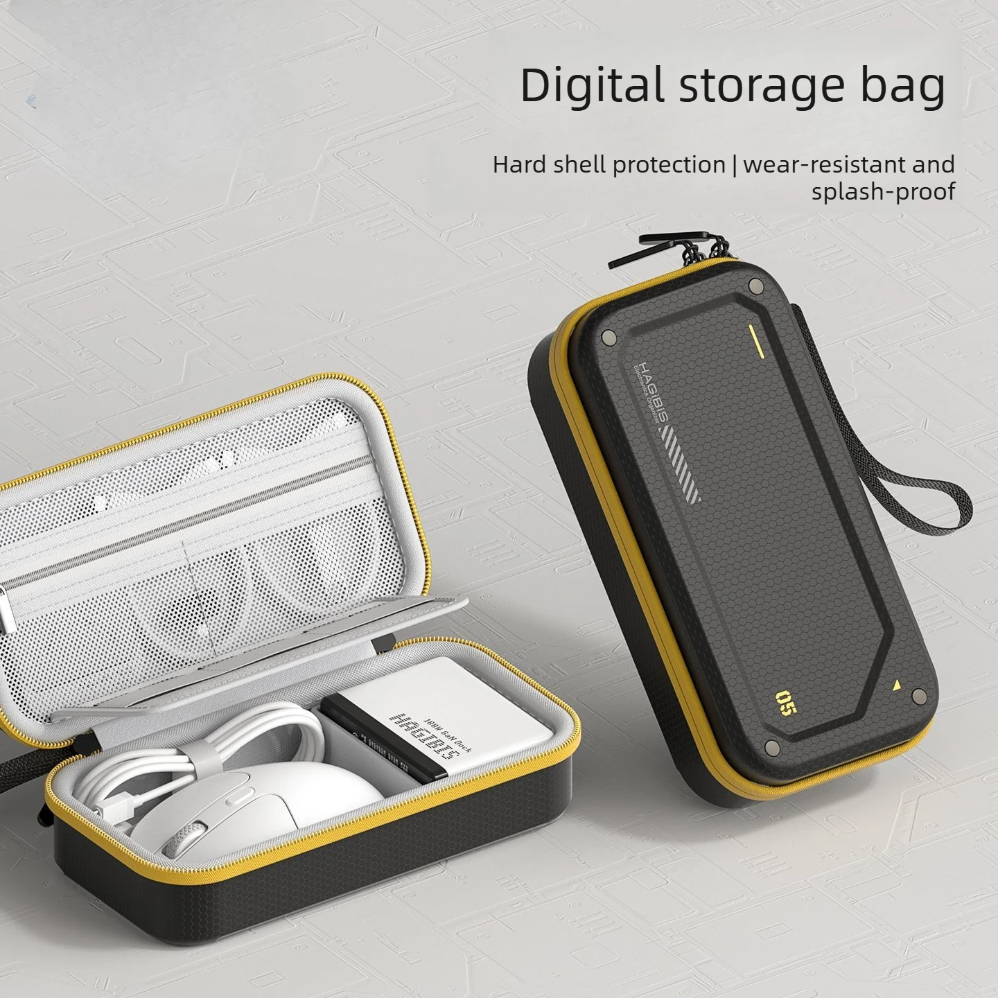 Hard Shell Mouse Storage Bag for Logitech Waterproof Portable Electronic Organizer Case for Charger Cable Mouse Power Bank