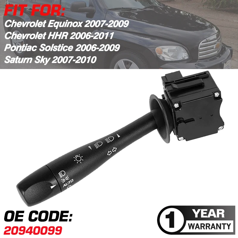 

Для Chevy Equinox Saturn Sky S2007-2009 Chevy HHR 2006-2011 Pontiac Solstice 2006-2009 переключатель рулевой колонки фары 20940099