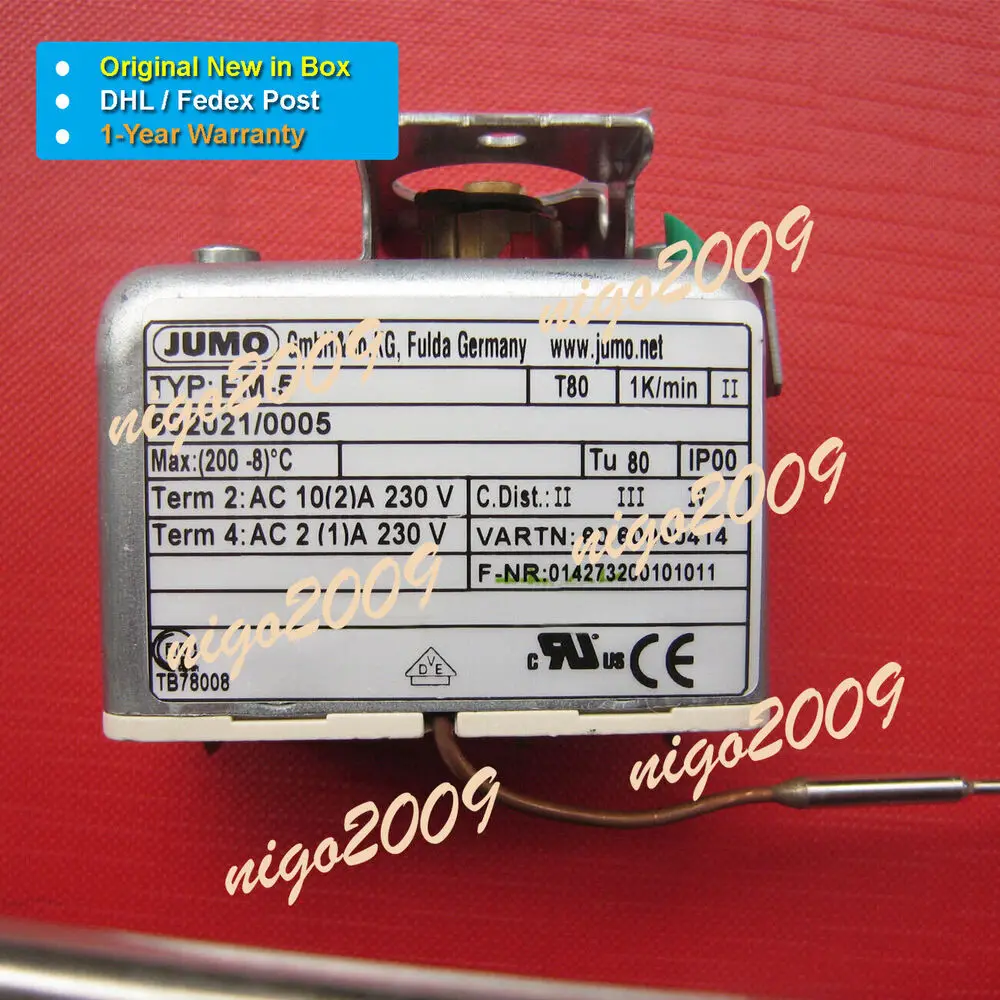 

Новый датчик температуры в коробке JUMO EM-5 602021/0005 Max :( 200-8) градусов Цельсия