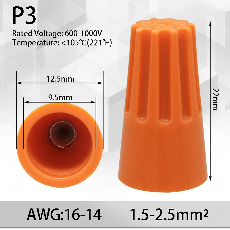 600-Pack Yellow Electrical Wire Connectors – Twist-On Spring Caps For 18-12 AWG (Quick Splice Nuts)