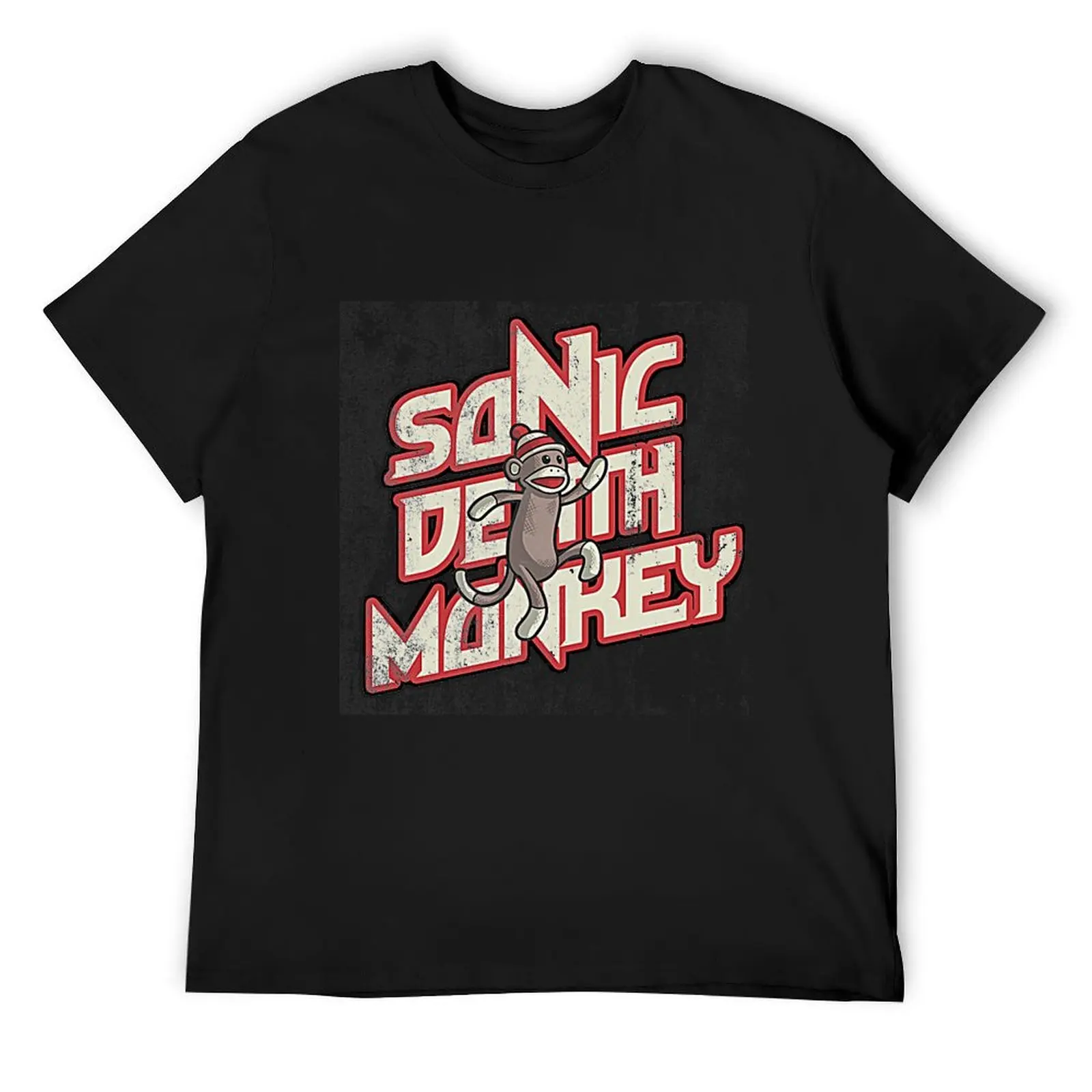 

Sonic-Death-Monkey, distressed T-Shirt T-Shirt blue archive luxury designer summer 2025 quick drying Men's t shirts