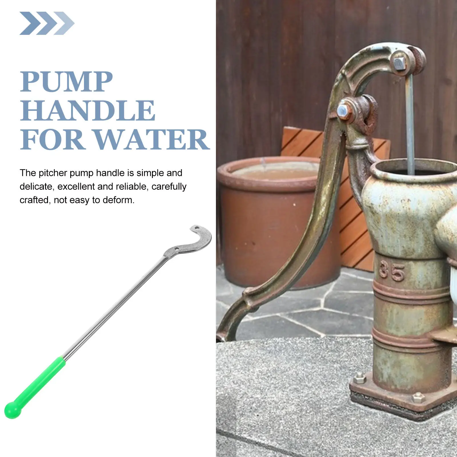 Heavy Duty Stainless Steel Pump Handle for Manual Well Pumps Smooth Rounded Edges No Burrs Reliable Water Pump Parts Supply