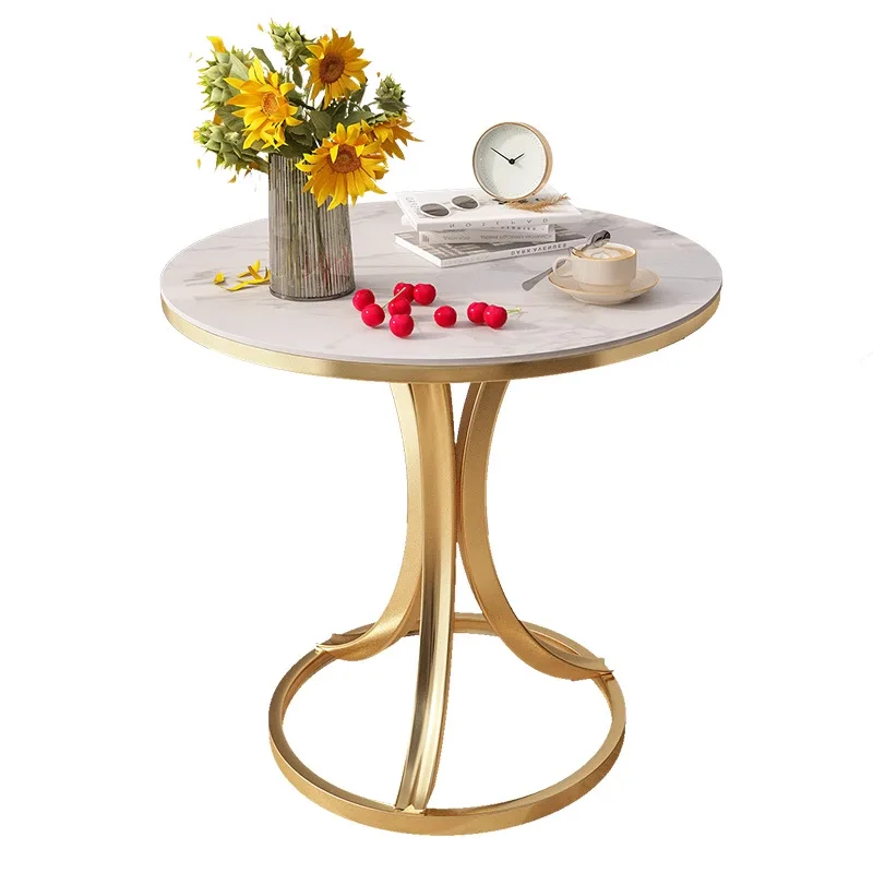 Side sofa side cabinet rock slab small coffee table bedside corner small round table creative bedside table