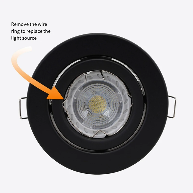 埋め込み式LEDスポットライトフレーム,LEDライトホルダー,カットアウト,電球ホルダー,70mmプラスチック,MR16, GU10