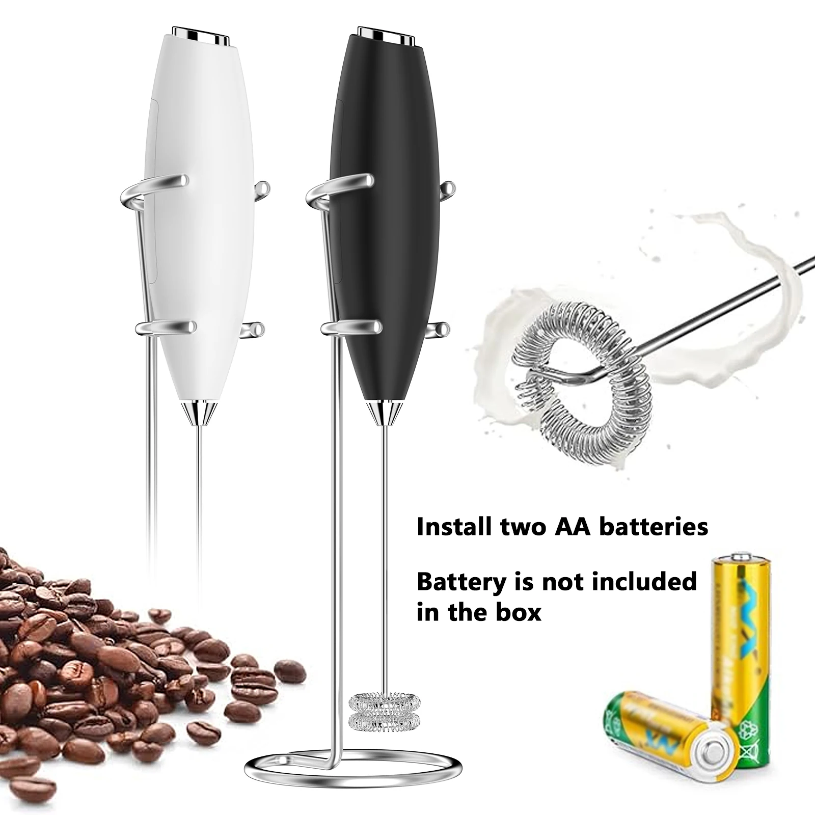 휴대용 강력 우유 거품기 주방용 커피 라떼 카푸치노 말차 선물용