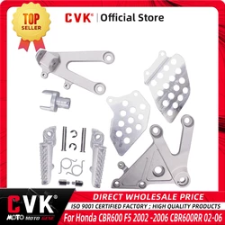 CVK Aluminium Alloy Front Footrests Bracket Kit Foot Rests Assembly For Honda CBR600 F5 2002 2003 2004 2005 2006 CBR600RR 02-06