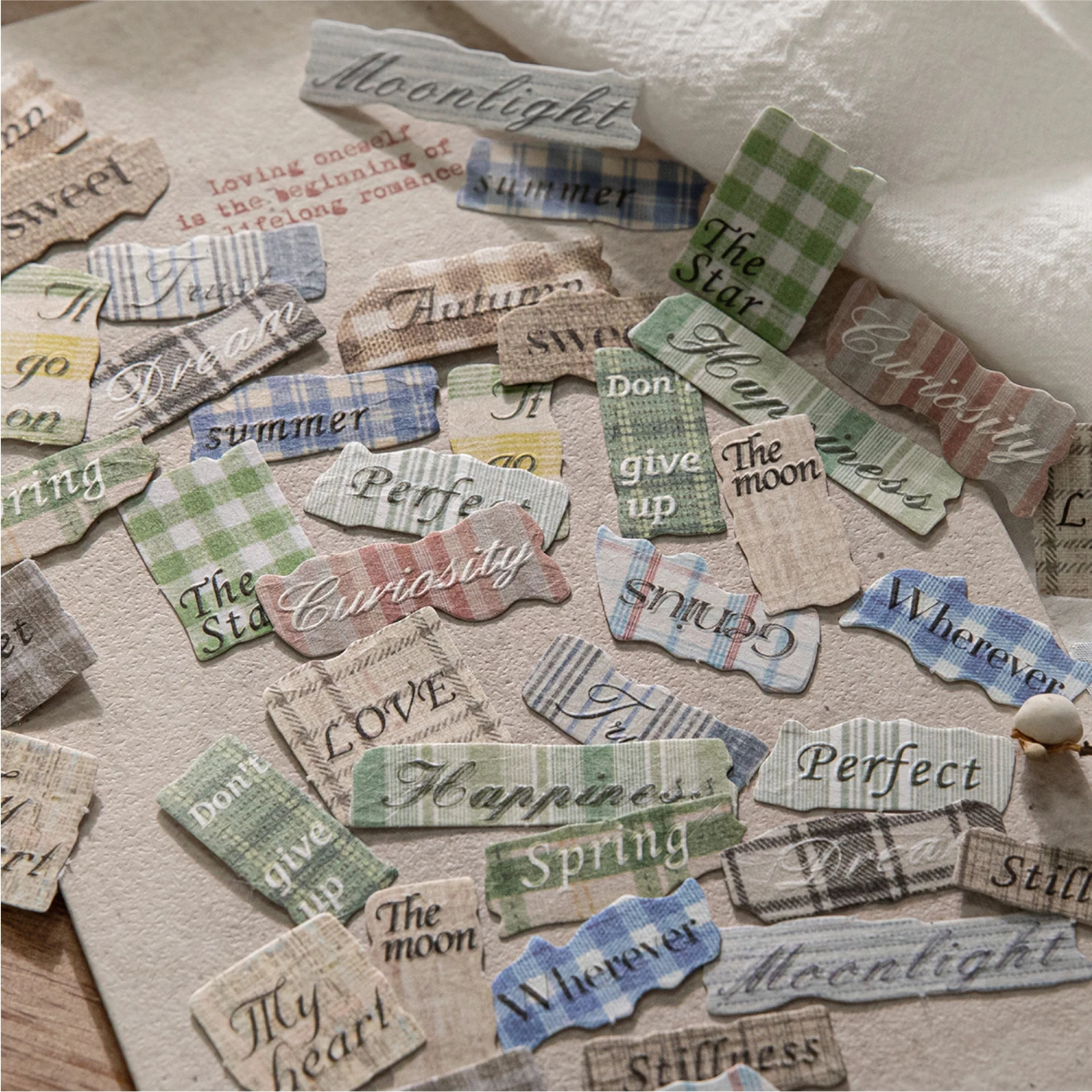 JIANQI 40 ورقة ملصقات إنجليزية مجزأة ملصق غير المرغوب فيه مجلة الكولاج الديكور سجل القصاصات مذكرات ملصق لطيف #2