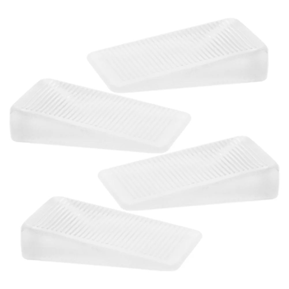 4 Pcs Wedge Cabinet Foot Pads Furniture Leveling Feet Toilet Shims for Whelping Soft Rubber Table Leveler