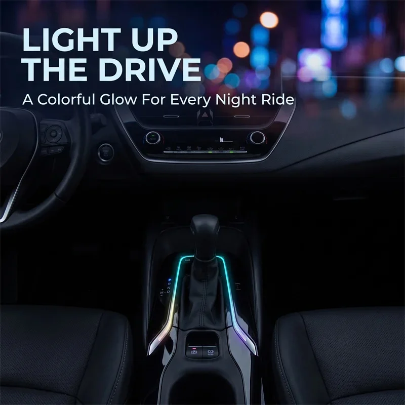 For Toyota Corolla 2019-2024 Saddle Ambient Light RGB Shift Lighting Center Console Trim Interior Decoration Kit