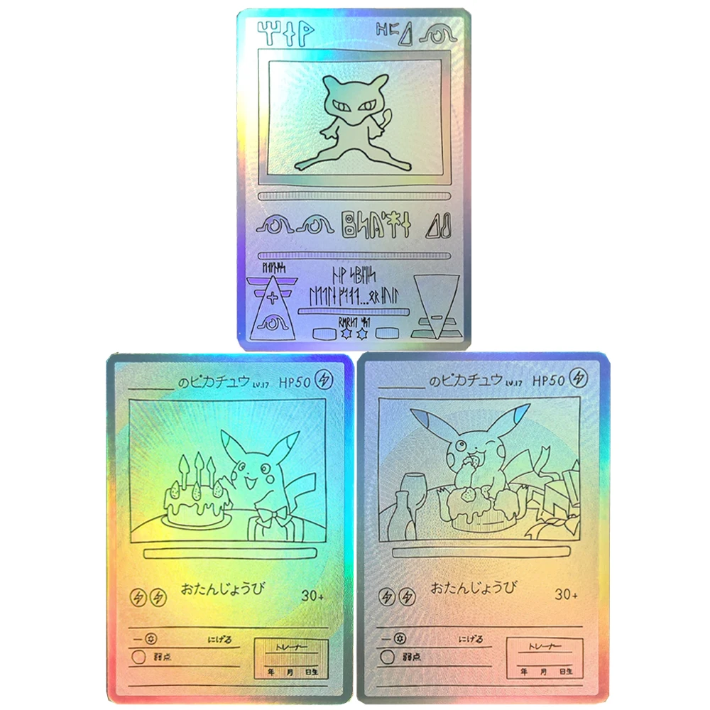 Diy Self Made Pokemon 25th Anniversary Ancient Times Mew Collection Card Collection Card Ptcg Anime Cards Gift Toys