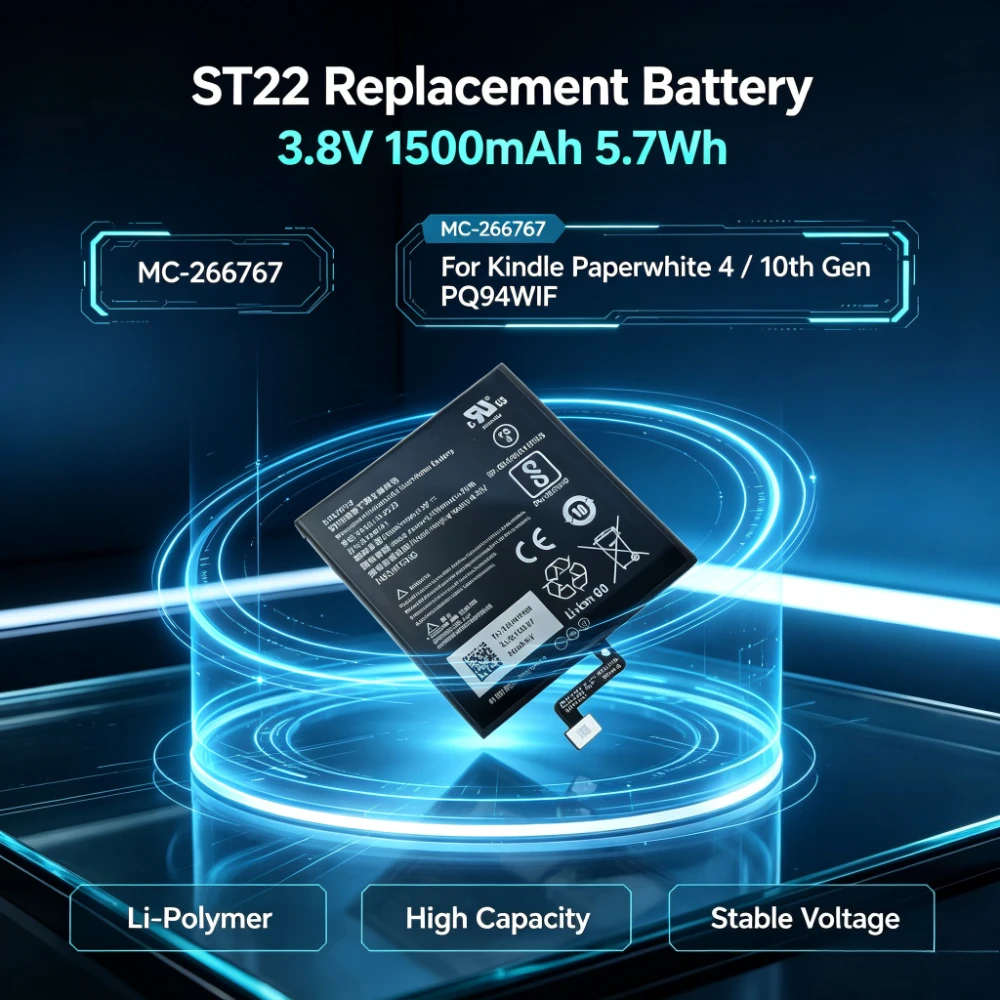 ST22 58-000271 3.8V 1500mAh 5.7Wh Replacement Li-Polymer Battery for Amazon Kindle Paperwhite 4 10th Gen PQ94WIF MC-266767