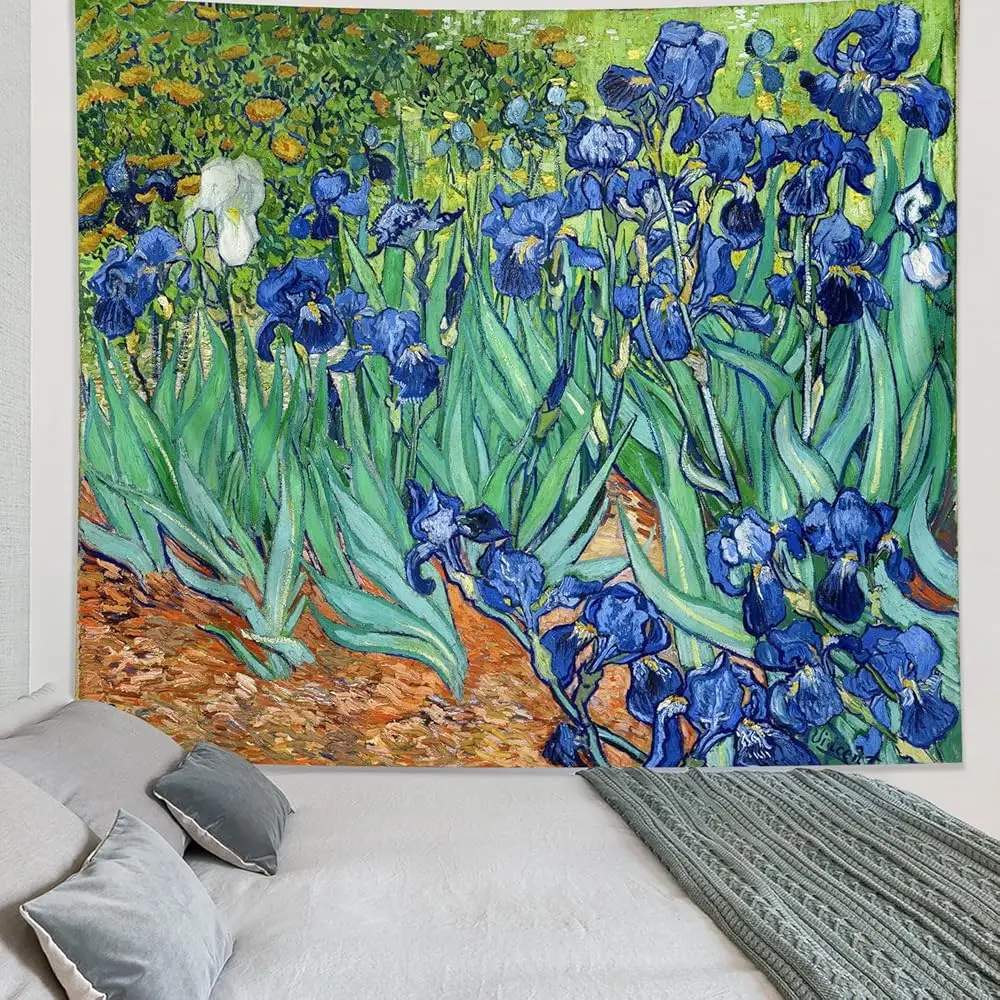 

Настенный гобелен с изображением Ван Гога для спальни, постеры с картинами Ван Гога для эстетики интерьера, винтажные настенные панно с цветами и растениями, Col