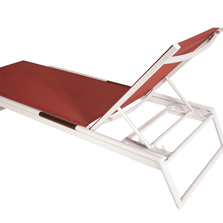 Portable Aluminum Frame Sofa Bed Sunbathing Lounge Chair Waterproof Fabric Garden Beach Hotel Living Room