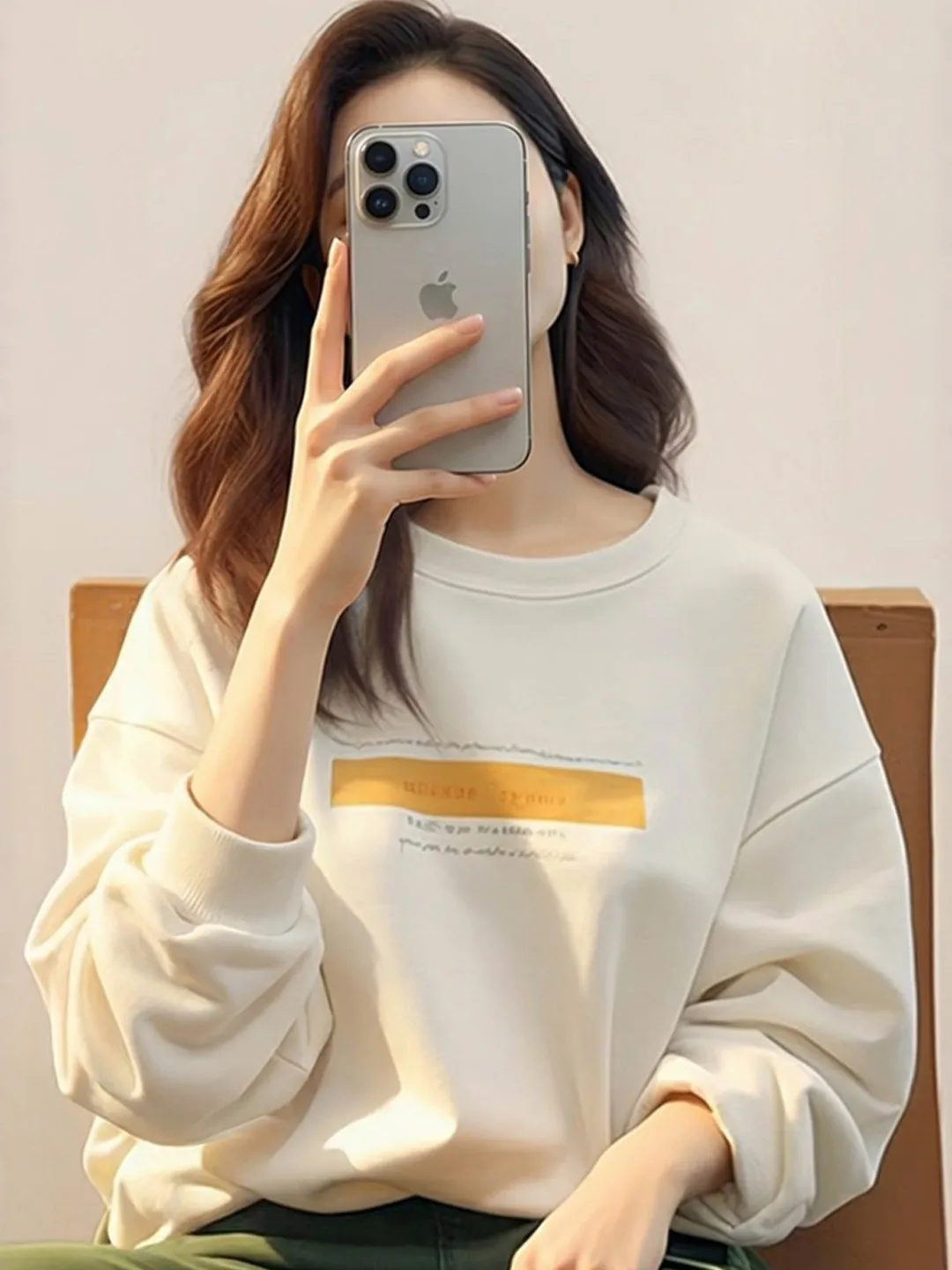 

Ele round Ne Sweatirt Women's Faion Spring Commute Slimming Top Trendy Ladies' Loose Fit Long Sve Crew Ne
