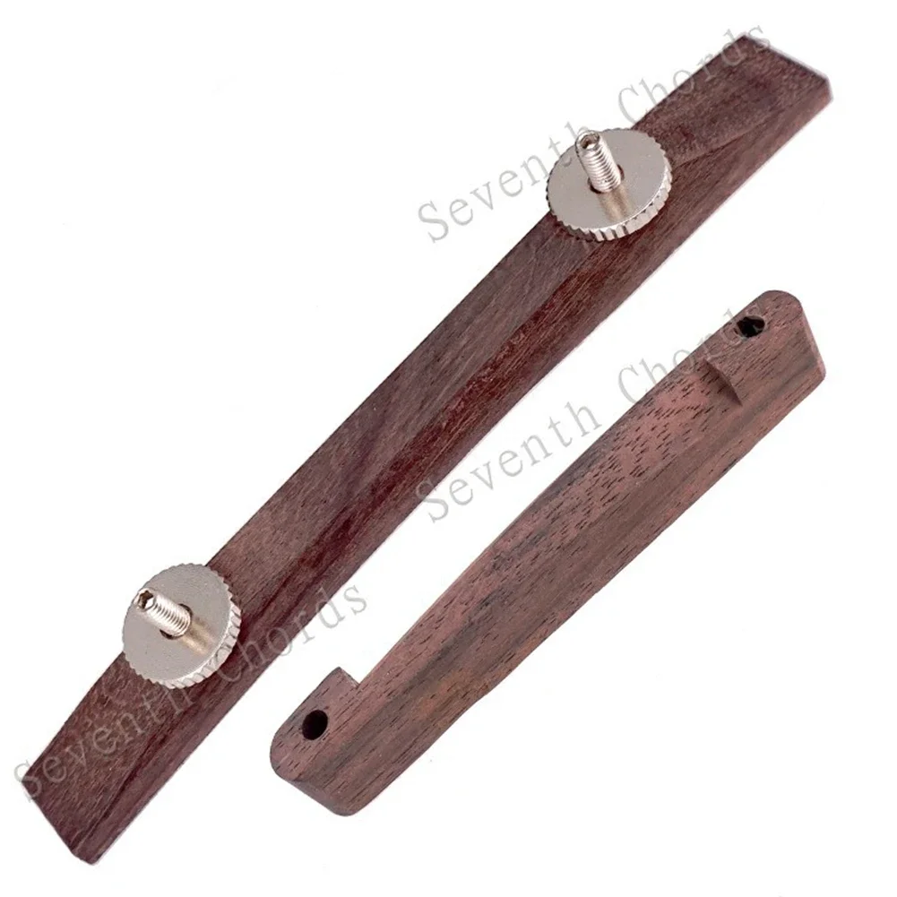 Rosewood 6 String Archtop Guitar Adjustable Bridge Part For Jazz Acoustic Guitar Hollow Semi-hollow Guitar Bridge Arc Design