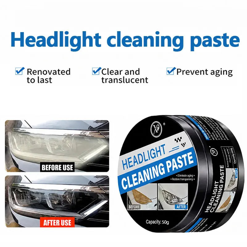 Car Headlight Restoration and Polishing Paste Removes Yellowing Repairs Scratches and Blurriness Restores Headlight Brightness