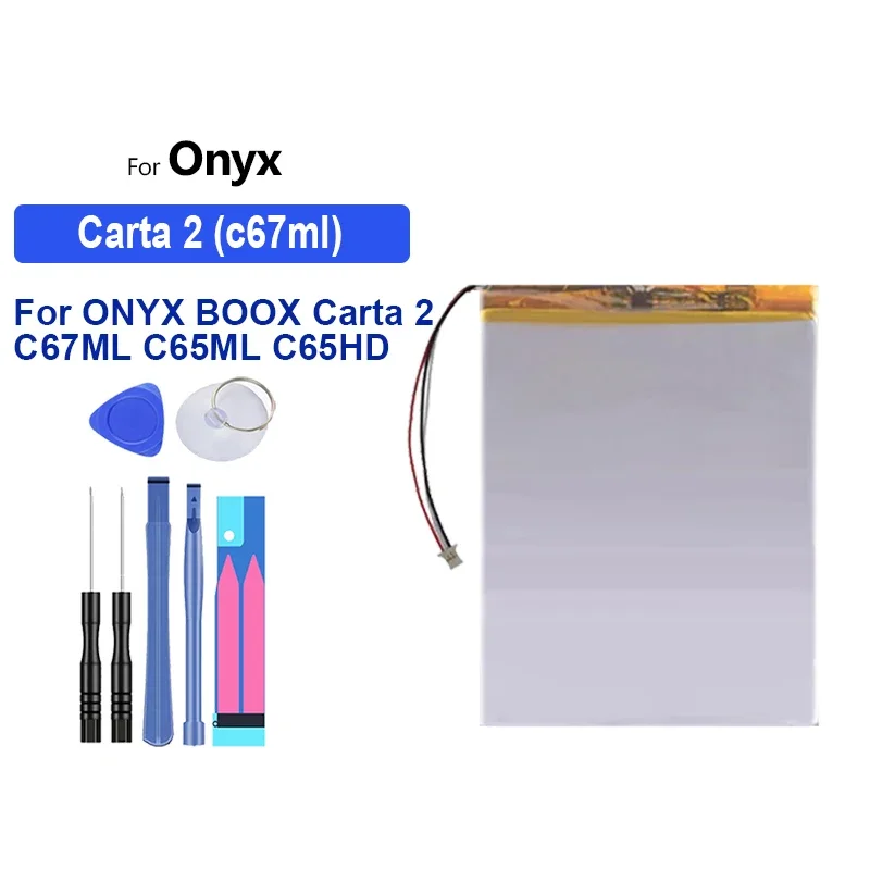 3000mAh-4000mAh Battery for ONYX BOOX N96 Carta+ carta 2 C67ML C65ML C65HD T68 N96C/ML poke pro DARWIN 3 4 C67LM