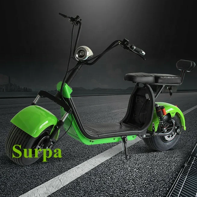 2 battery removable 2000w 1500w 60v 12ah /20ah  seat fat tire citycoco electric scooter 25-75 km/h with brake/ turnal light